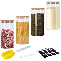 Los mejores  - GoMaihe Tarro de Vidrio de Almacenamiento 4Pcs- Tarros de Cristal para Conservas Envases Cristal Alimentos- Tarro de…